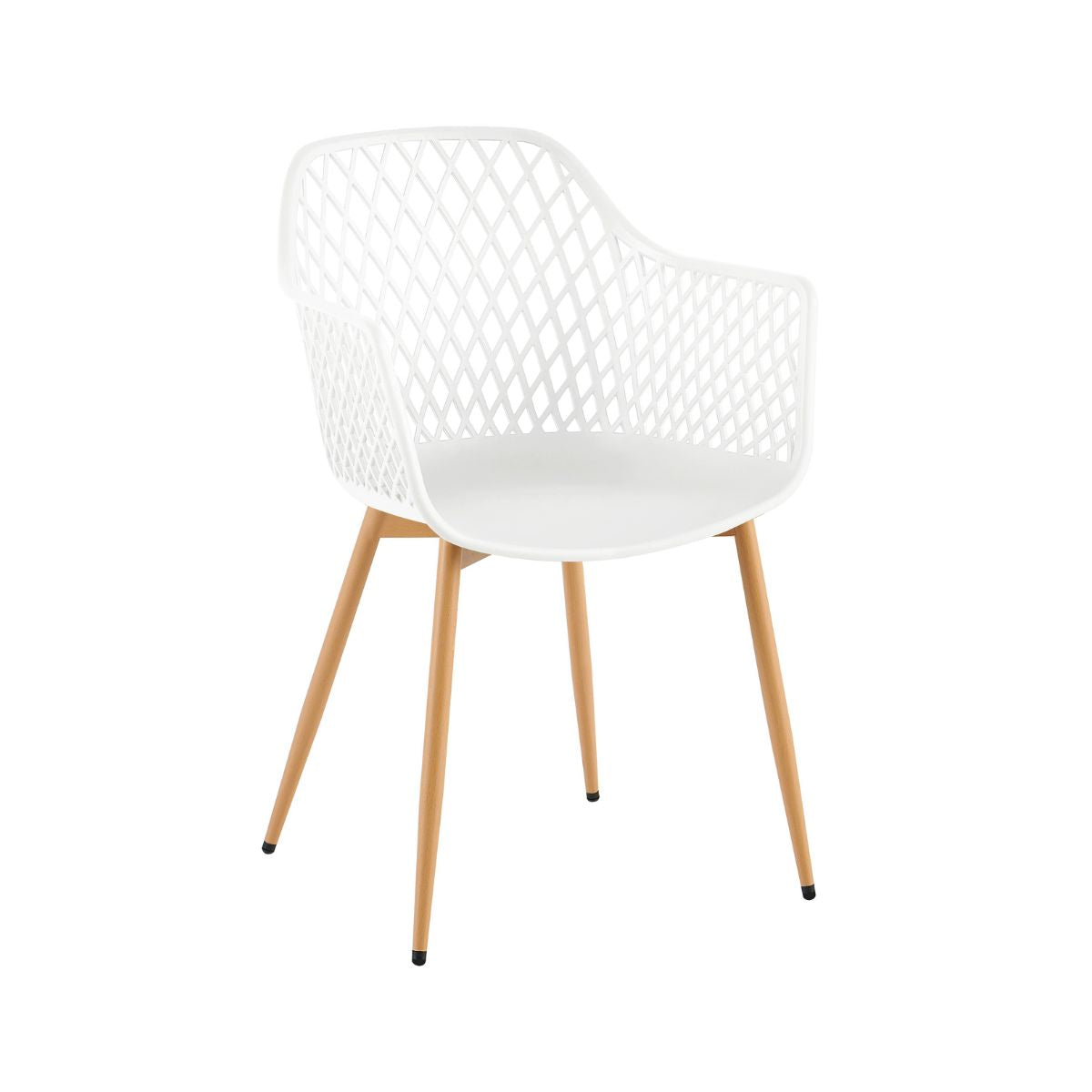 Scaun dining alb din polipropilena si metal Diamond Haro