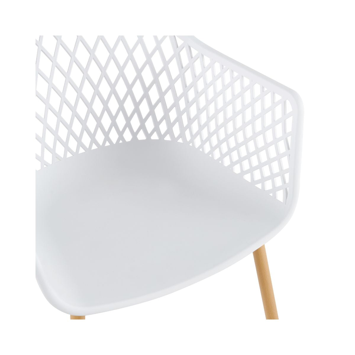 Scaun dining alb din polipropilena si metal Diamond Haro, 4, hectarul.ro