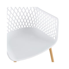 Scaun dining alb din polipropilena si metal Diamond Haro