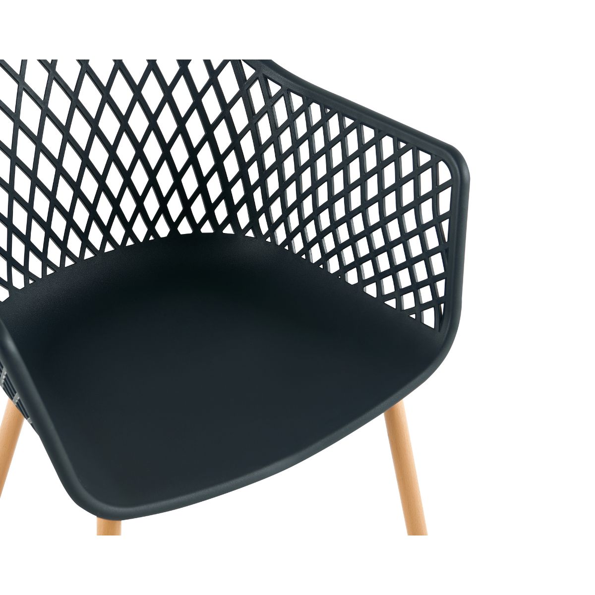 Scaun dining negru din polipropilena si metal Diamond Haro, 3, hectarul.ro