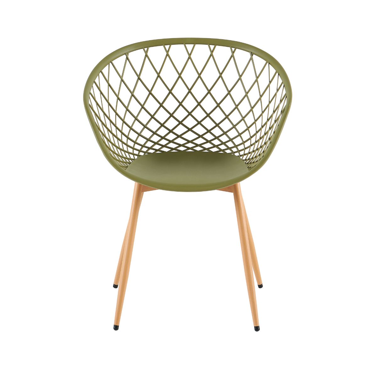 Scaun de living verde-oliv din polipropilena si metal Optimus Grand Haro, 4, hectarul.ro