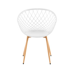 Scaun de living alb din polipropilena si metal Optimus Grand Haro