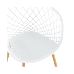 Scaun de living alb din polipropilena si metal Optimus Grand Haro
