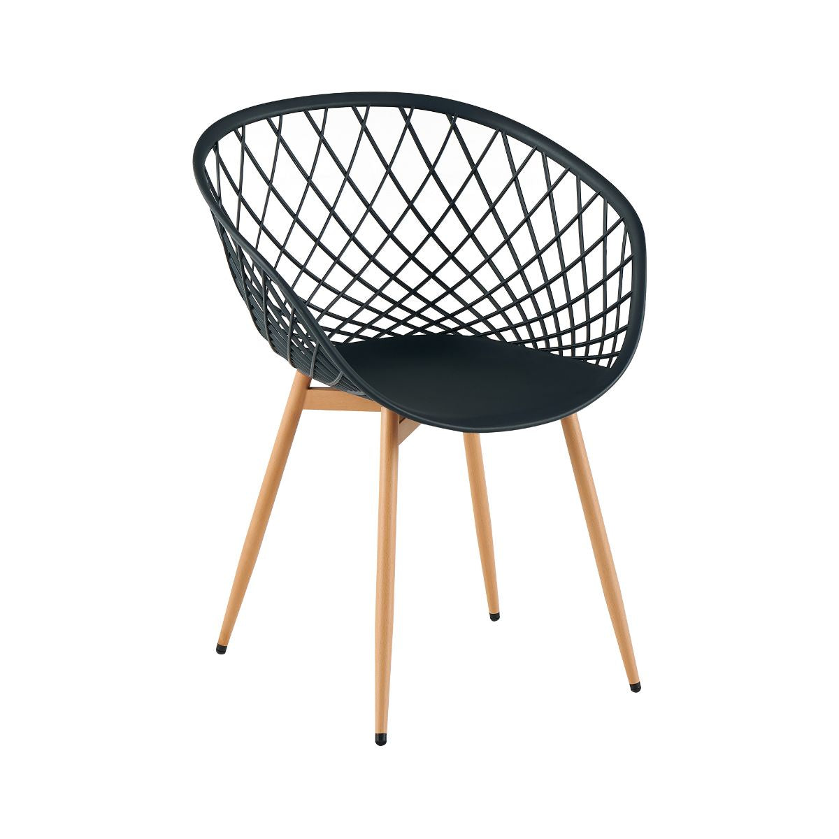 Scaun de living negru din polipropilena si metal Optimus Grand Haro, 1, hectarul.ro