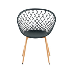 Scaun de living negru din polipropilena si metal Optimus Grand Haro