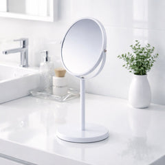Oglinda cosmetica cu 2 fete, alba, din metal, Ø17, Cosmetic Mirror Zeller