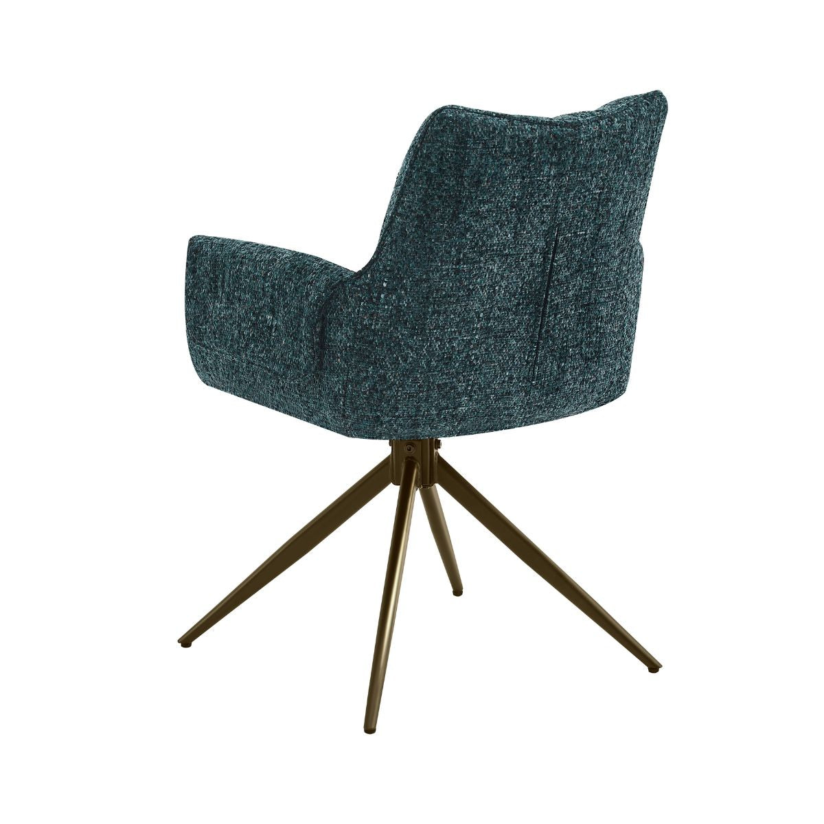 Scaun living/dining rotativ Nuria, verde-heather, material textil si cadru metalic, 4, hectarul.ro