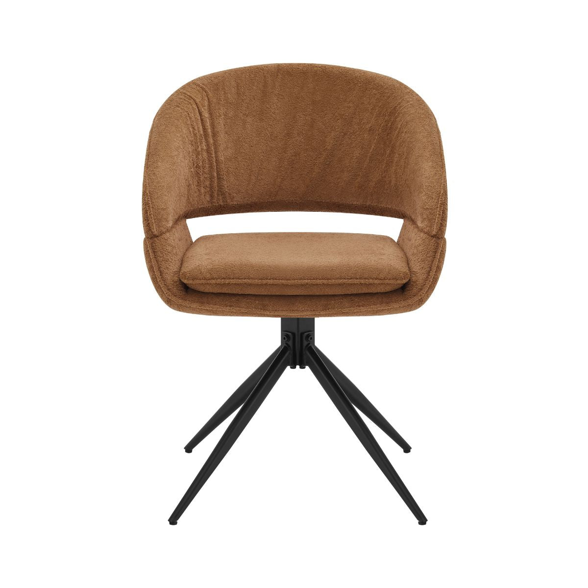 Scaun living/dining rotativ Montana, maro, material textil si cadru metalic, 3, hectarul.ro