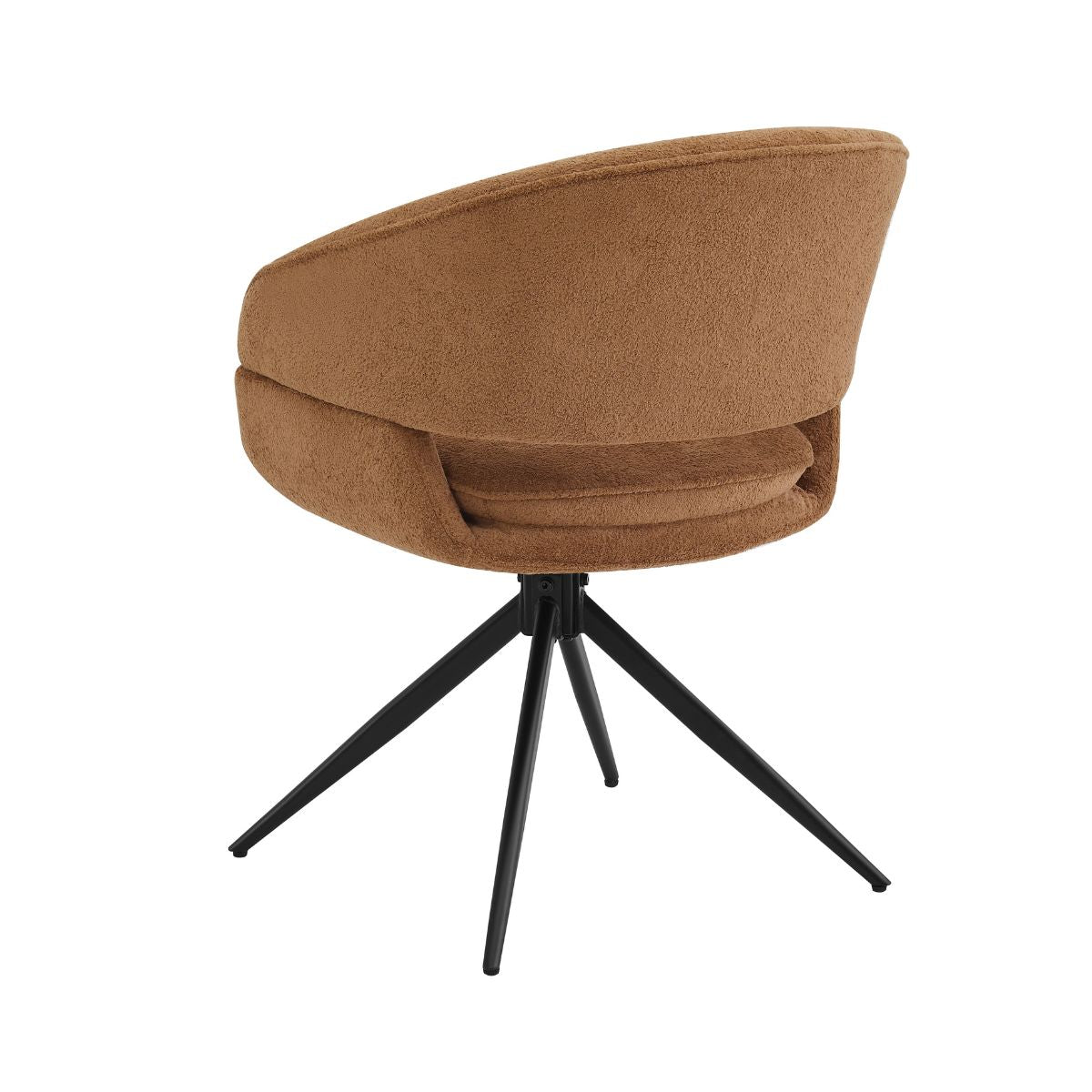 Scaun living/dining rotativ Montana, maro, material textil si cadru metalic, 5, hectarul.ro