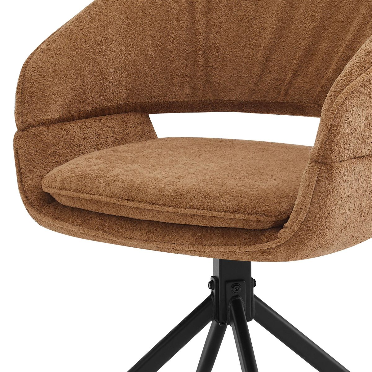 Scaun living/dining rotativ Montana, maro, material textil si cadru metalic, 6, hectarul.ro