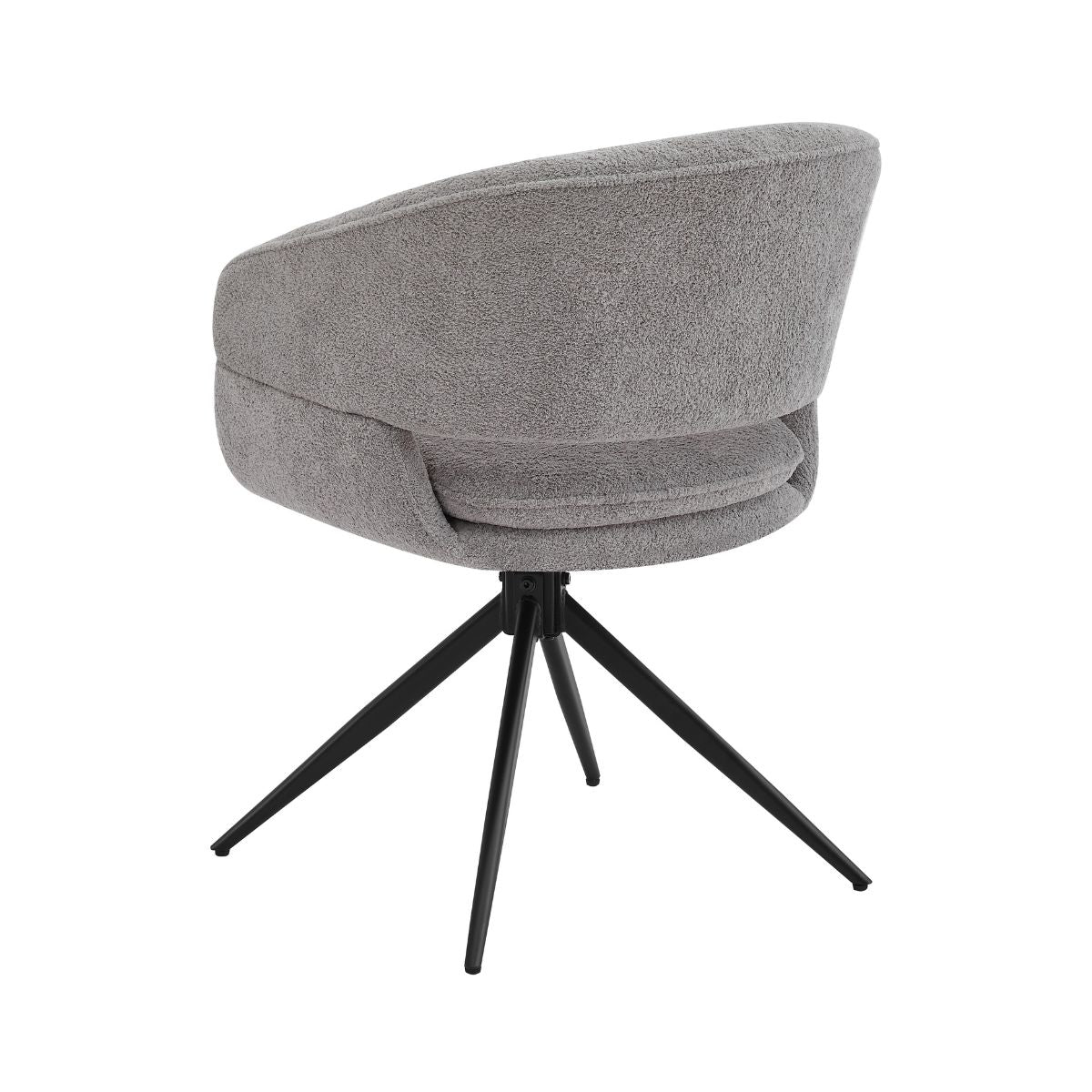 Scaun living/dining rotativ Montana, gri, material textil si cadru metalic, 3, hectarul.ro