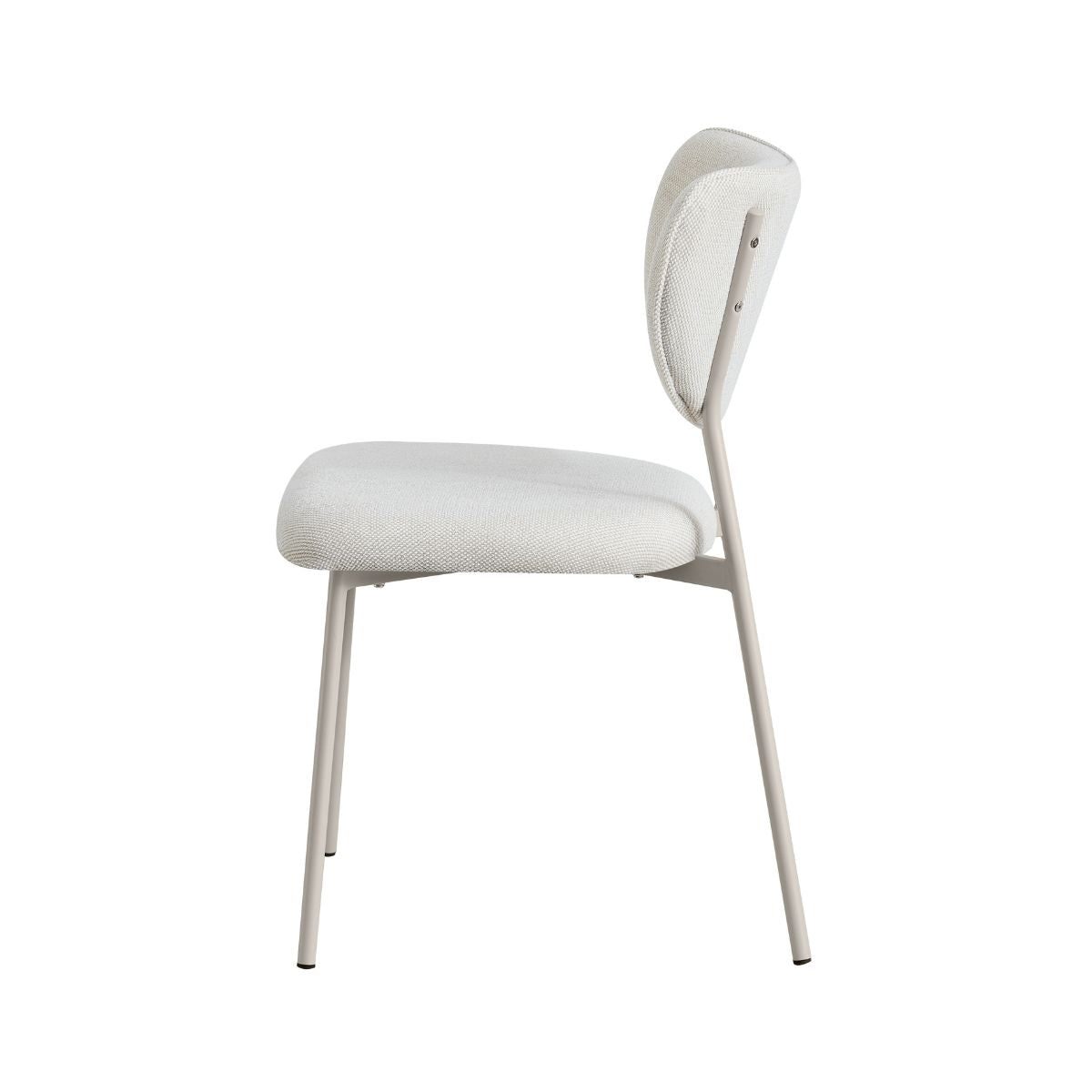 Scaun dining stivuibil Forum, crem, material textil si cadru metalic, 4, hectarul.ro