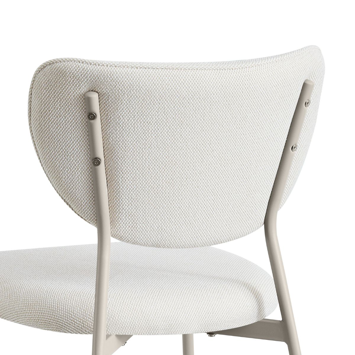 Scaun dining stivuibil Forum, crem, material textil si cadru metalic, 5, hectarul.ro