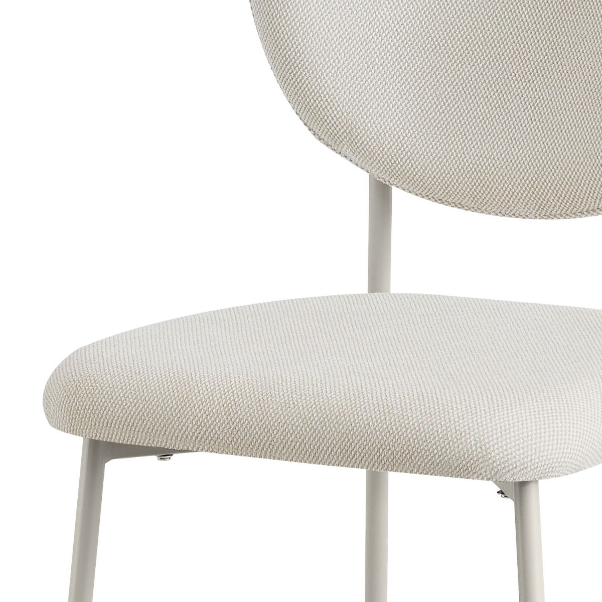 Scaun dining stivuibil Forum, crem, material textil si cadru metalic, 6, hectarul.ro