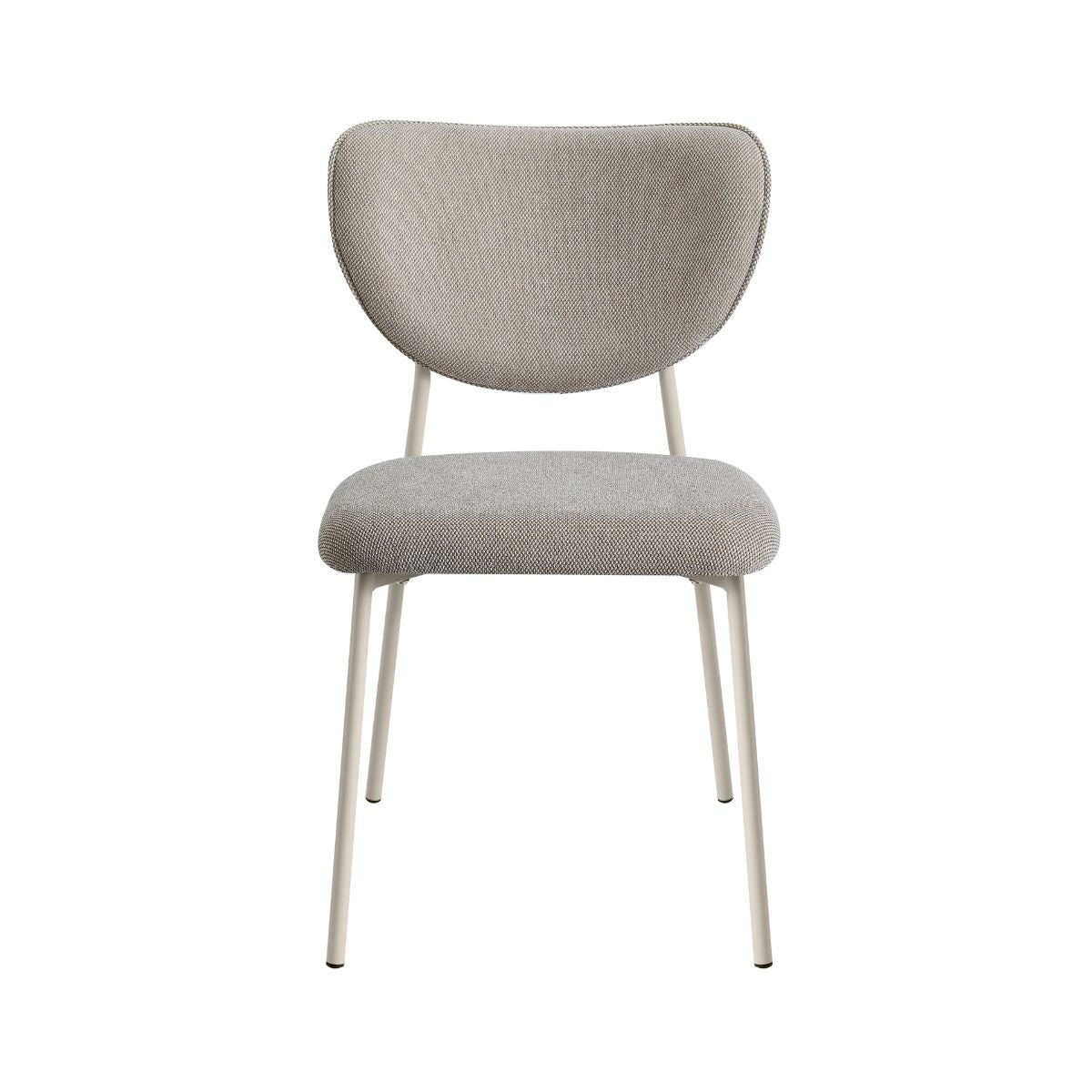Scaun dining stivuibil Forum, bej-taupe, material textil si cadru metalic, 2, hectarul.ro