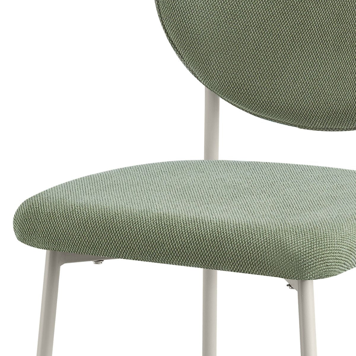 Scaun dining stivuibil Forum, verde, material textil si cadru metalic, 6, hectarul.ro