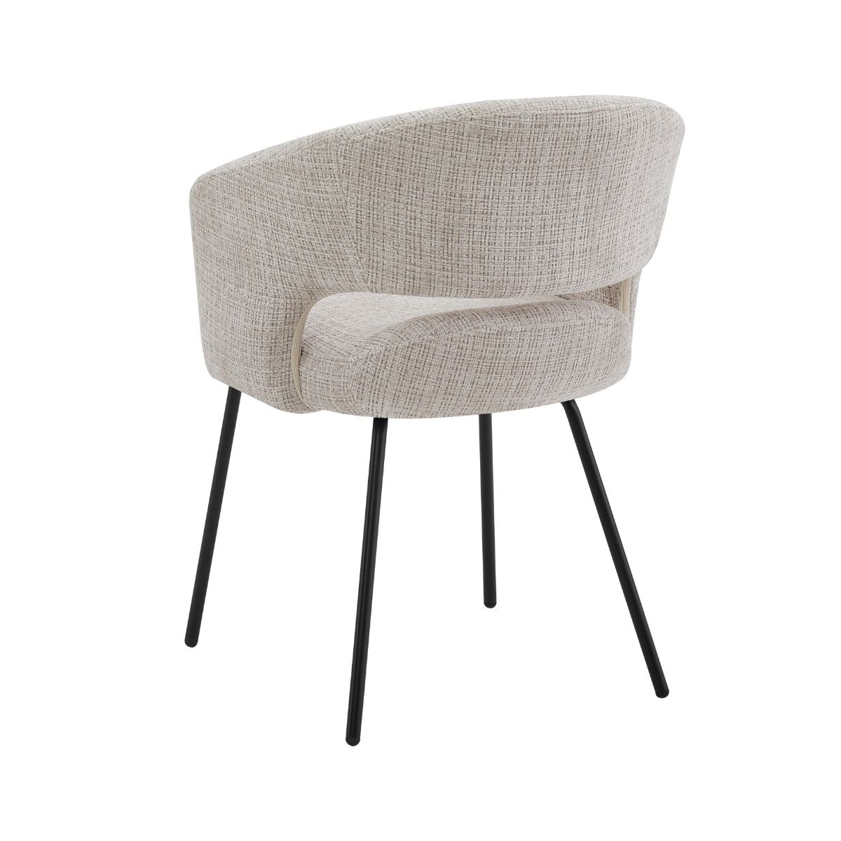 Scaun living/dining Myrene, bej, material textil si cadru metalic, 3, hectarul.ro