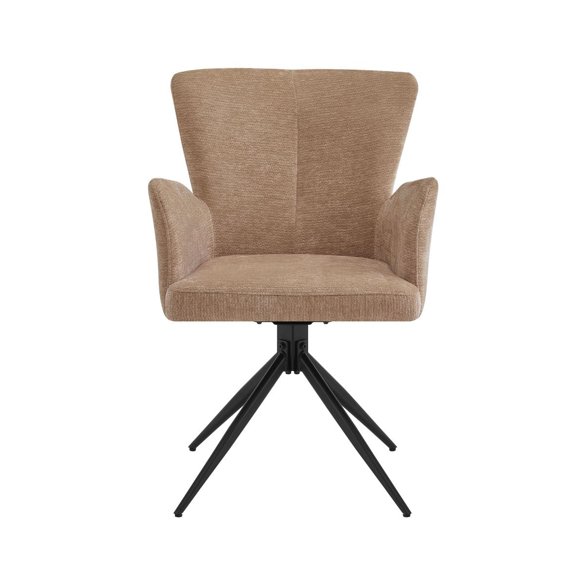 Scaun living/dining rotativ Chester Vibe, maro deschis, material textil si cadru metalic, 2, hectarul.ro