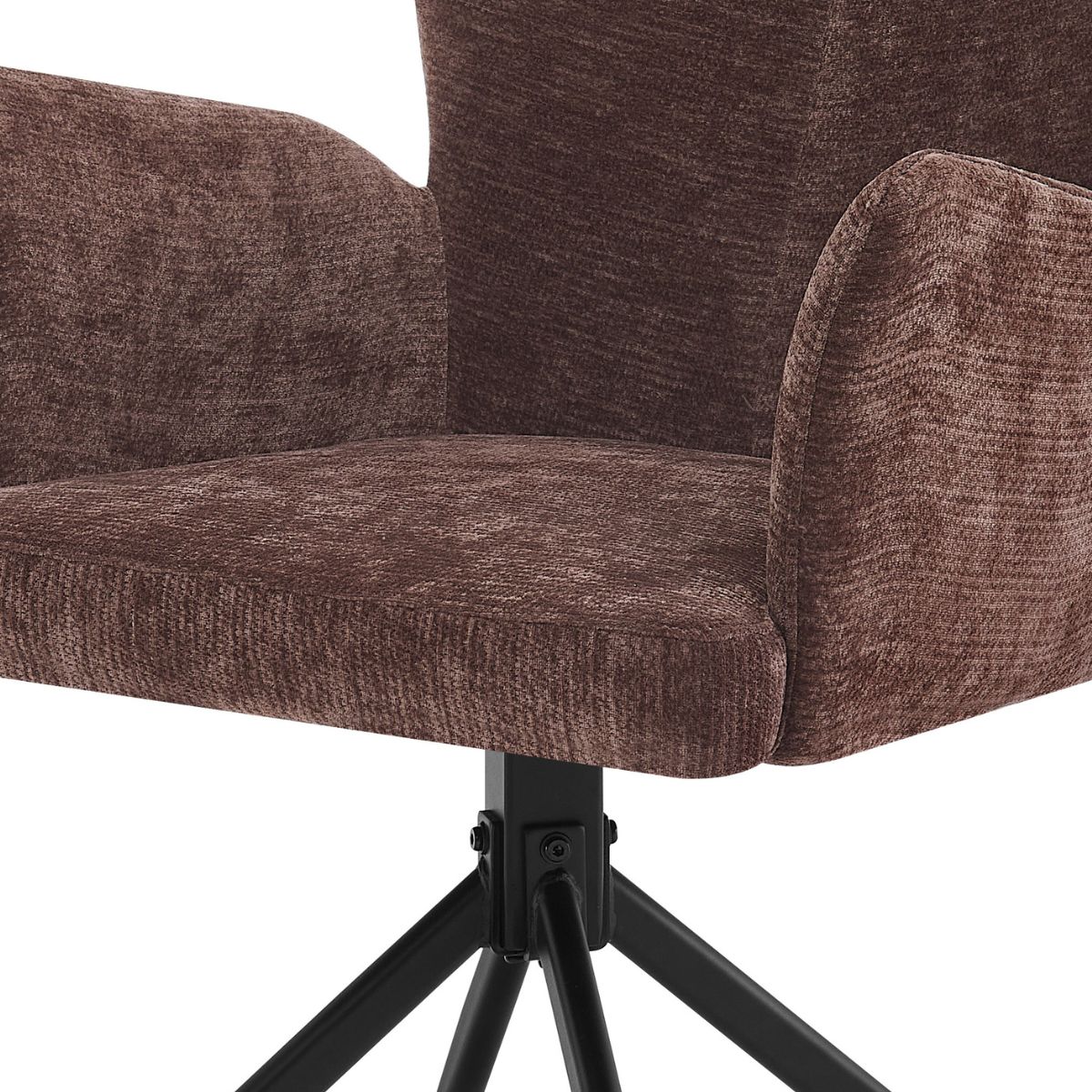 Scaun living/dining rotativ Chester Vibe, maro-ciocolata, material textil si cadru metalic, 5, hectarul.ro