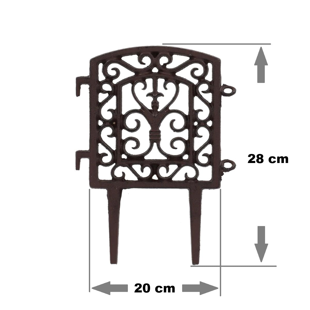 Gard decorativ din otel turnat 20x28cm Esschert, 5, hectarul.ro