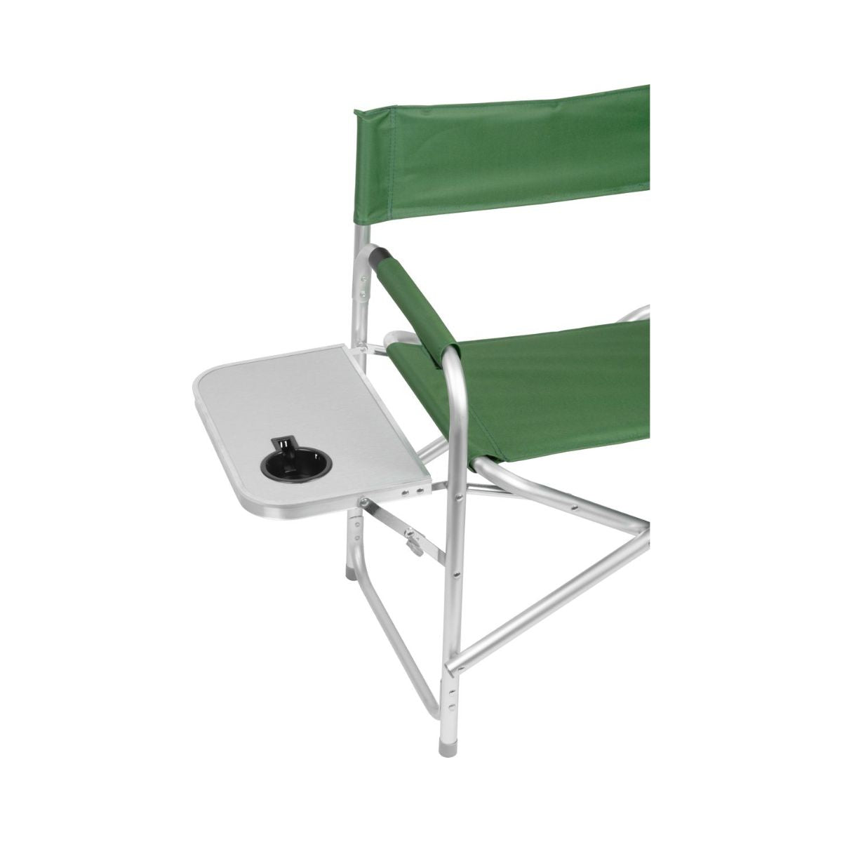 Scaun de camping pliabil verde tip regizor LEQ Direktor din aluminiu si poliester, 3, hectarul.ro