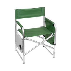 Scaun de camping pliabil verde tip regizor LEQ Direktor din aluminiu si poliester
