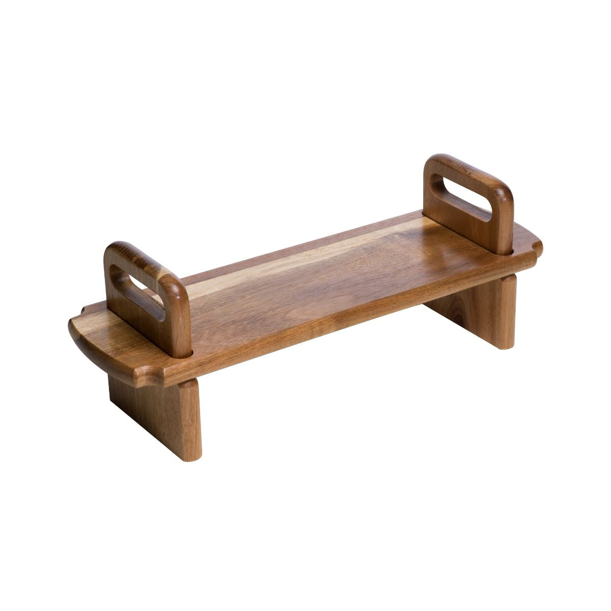 Platou de servire 38 x 12,5 x 14 cm din lemn de acacia Cosy&Trendy, 1, hectarul.ro