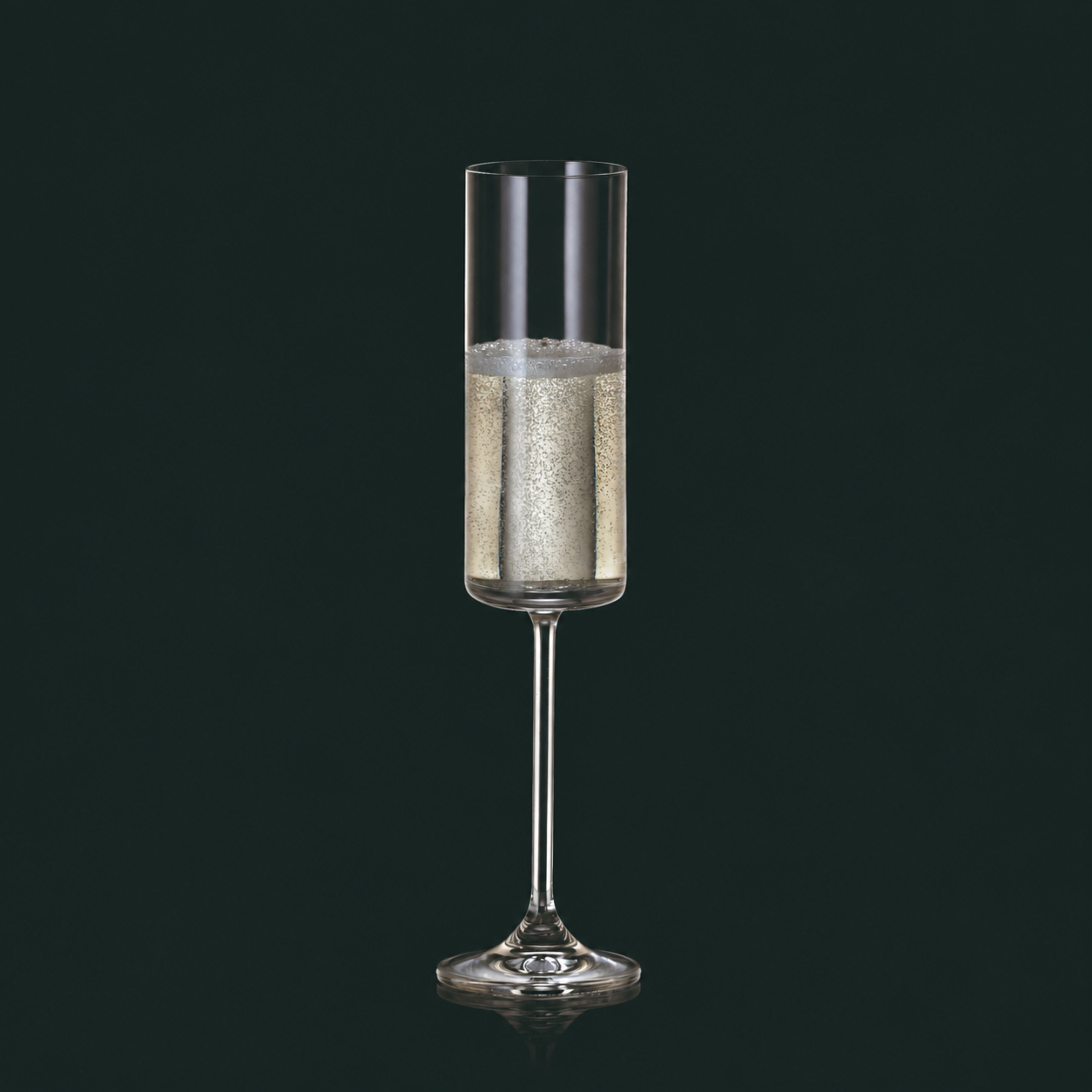 Set de 6 pahare pentru sampanie, transparent, din cristal de Bohemia, 160 ml, Anita Flute, 5, hectarul.ro