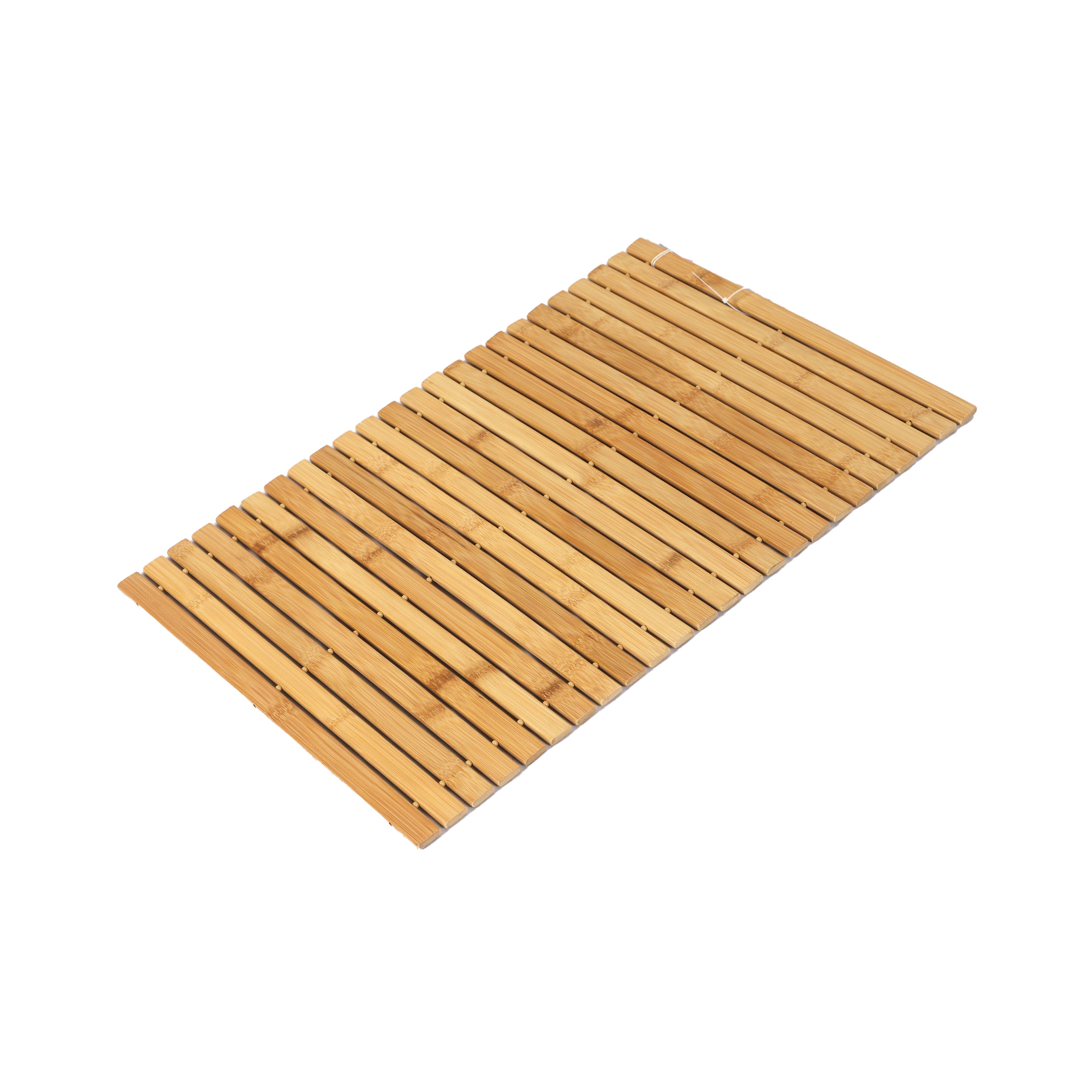 Covoras de baie 60 x 40 cm maro din bambus Urban Living, 1, hectarul.ro