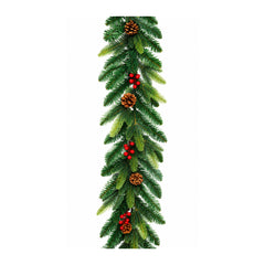 Ghirlanda de Craciun 180 cm, densa, verde/rosu Boriana Royal - MagicHome