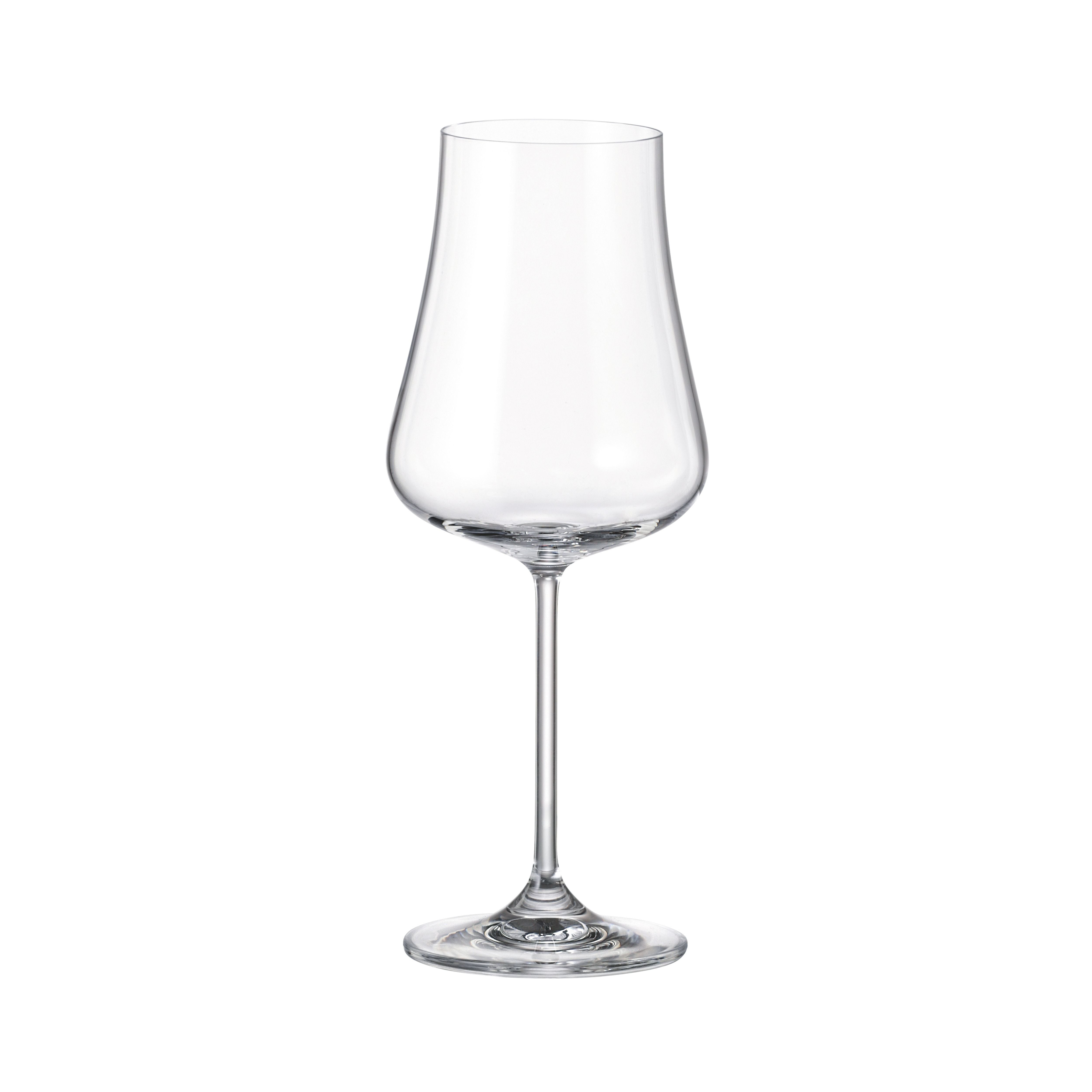 Set de 6 pahare pentru vin alb, din cristal de Bohemia, 380 ml, Aira White Wine, 1, hectarul.ro