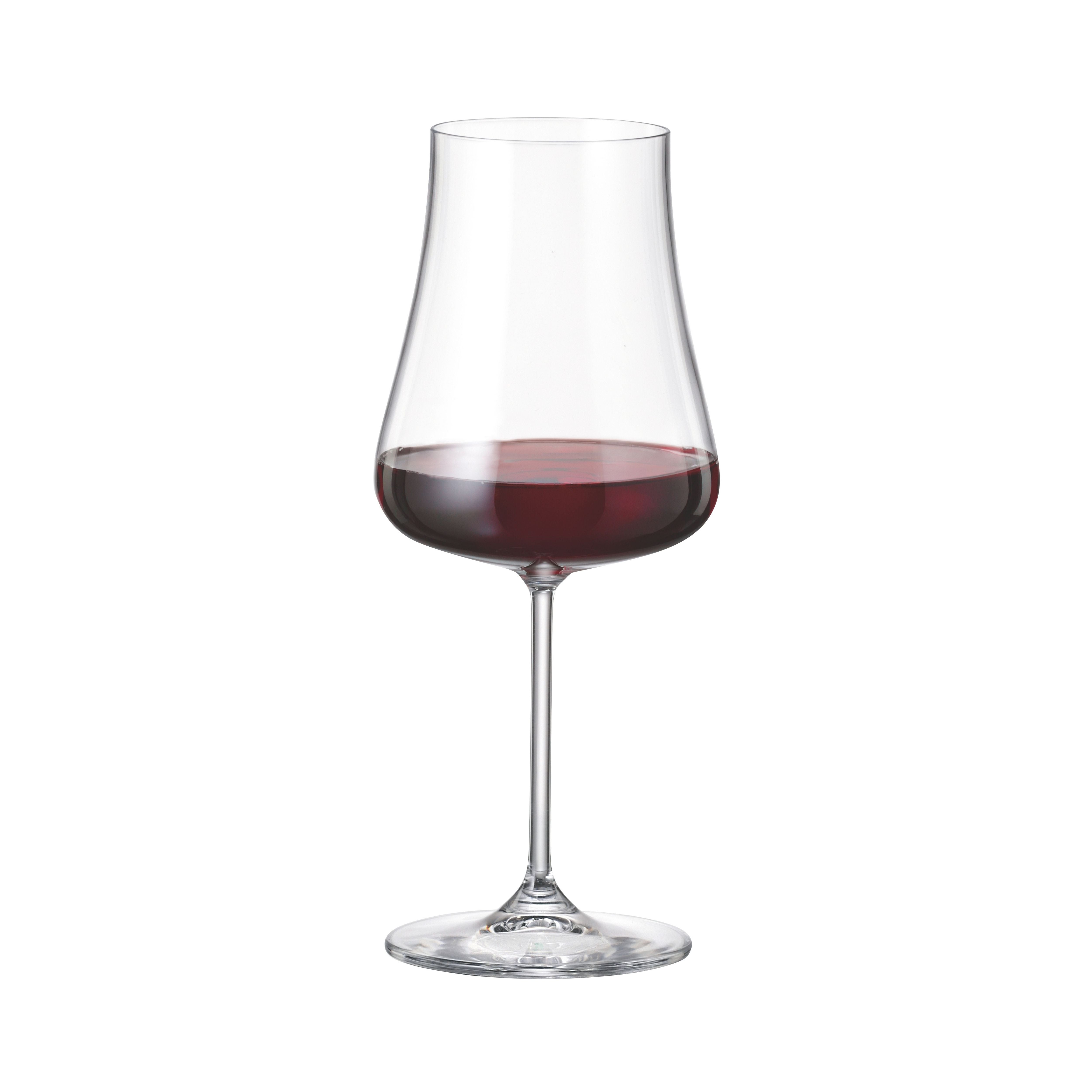 Set de 6 pahare pentru vin rosu, din cristal de Bohemia, 510 ml, Aira Red Wine, 3, hectarul.ro