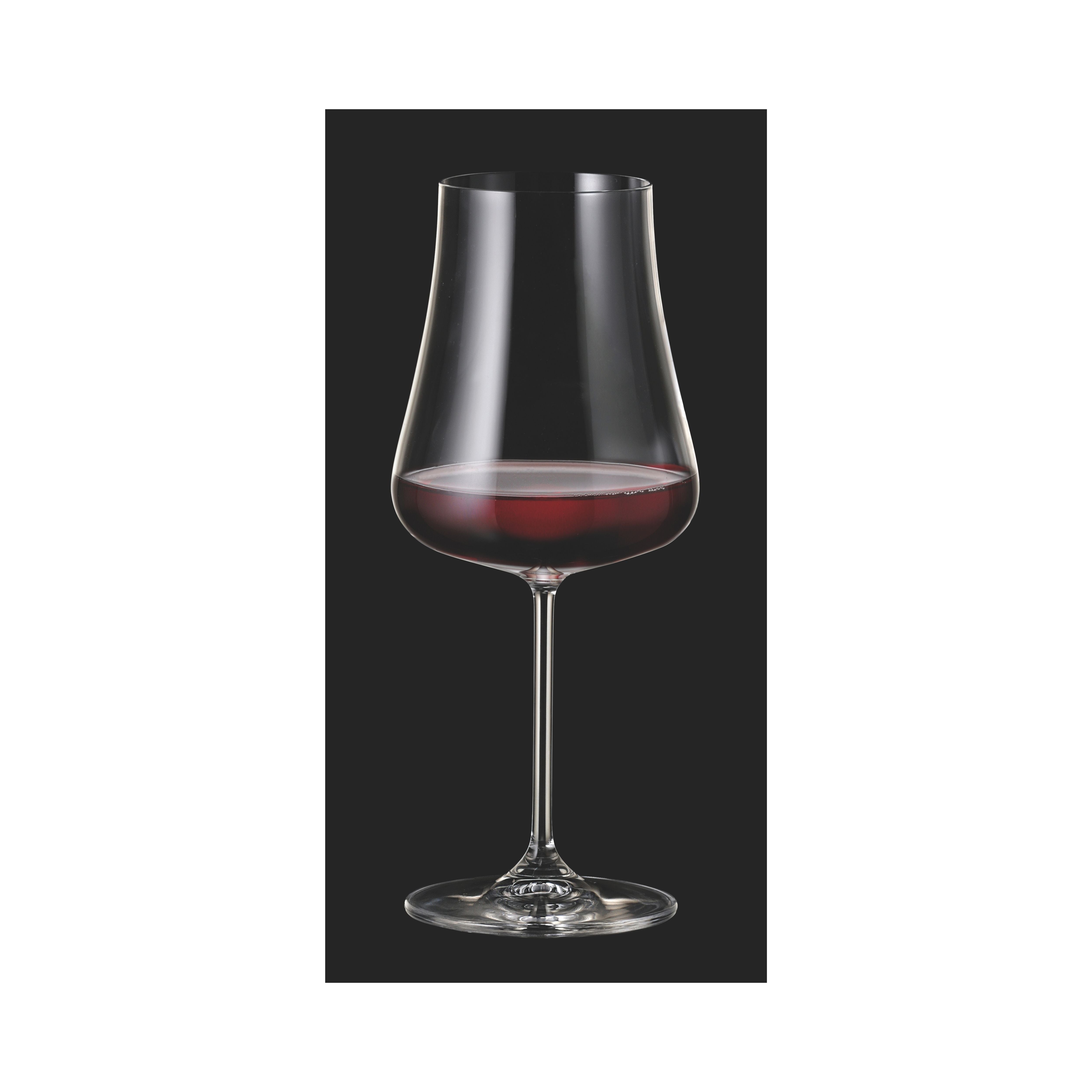 Set de 6 pahare pentru vin rosu, din cristal de Bohemia, 510 ml, Aira Red Wine, 5, hectarul.ro