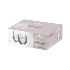 Set de 6 pahare pentru apa, din cristal de Bohemia, 500 ml, Waterfall Tumbler