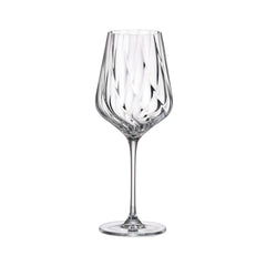 Set de 6 pahare pentru vin alb, din cristal de Bohemia, 485 ml, Crystal Winestar Spirale