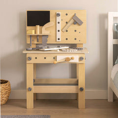 Atelier din lemn cu unelte DIY, pentru copii, 67 cm