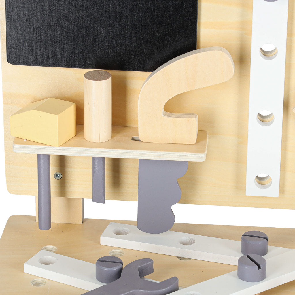 Atelier din lemn cu unelte DIY, pentru copii, 67 cm, 8, hectarul.ro