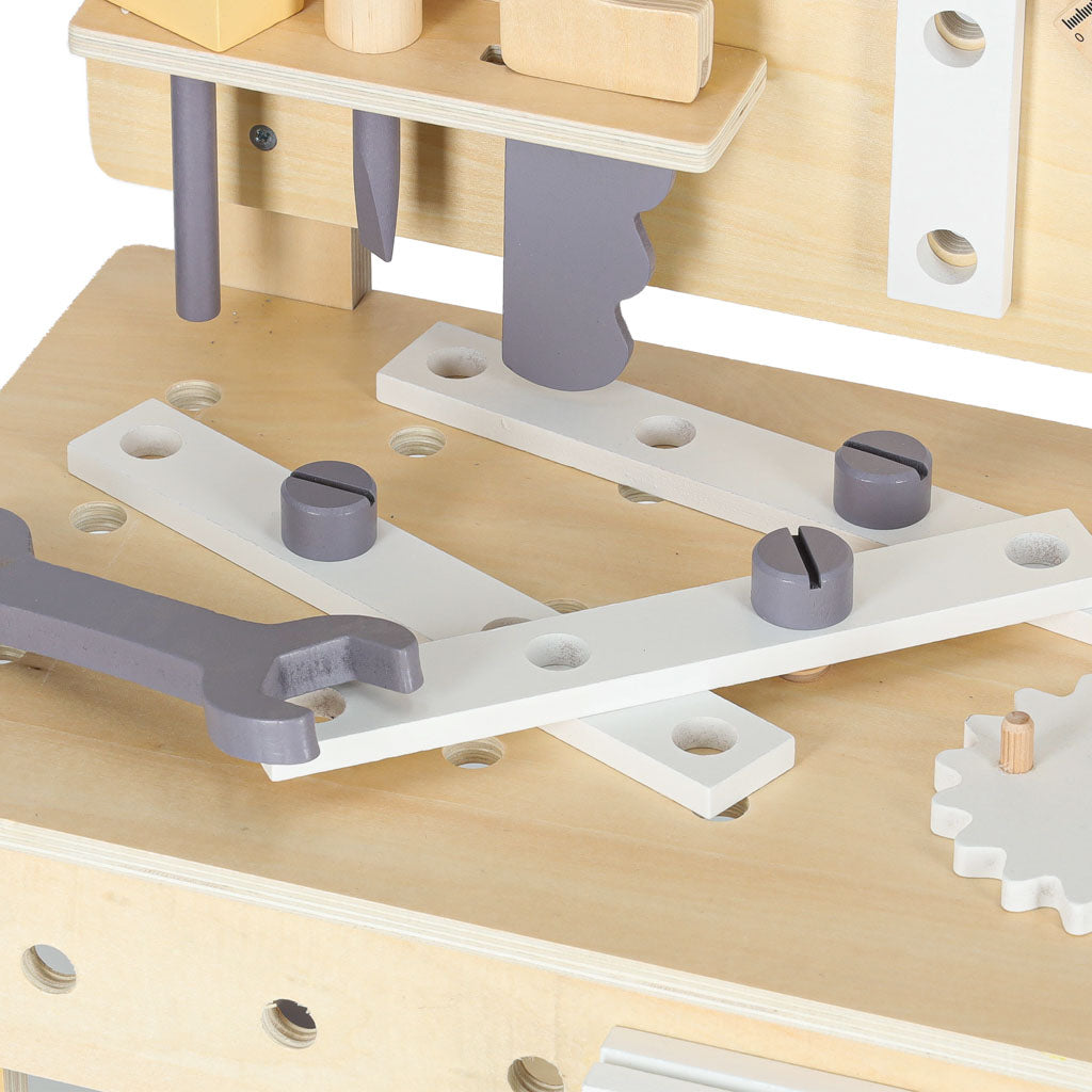 Atelier din lemn cu unelte DIY, pentru copii, 67 cm, 9, hectarul.ro