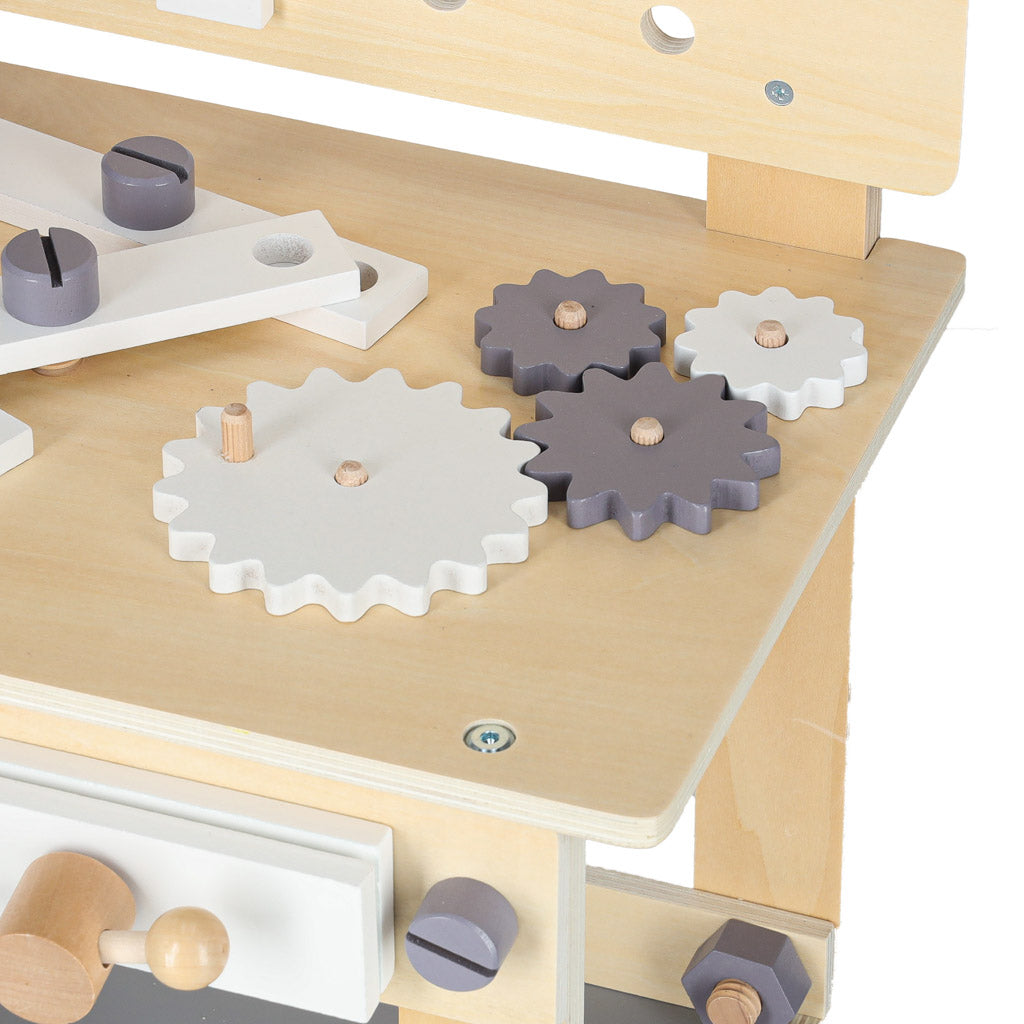 Atelier din lemn cu unelte DIY, pentru copii, 67 cm, 10, hectarul.ro