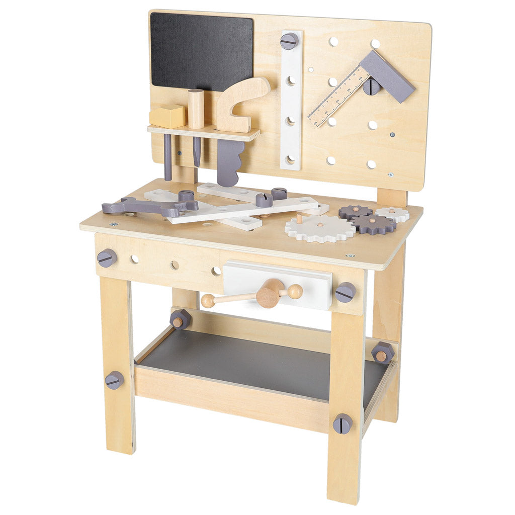 Atelier din lemn cu unelte DIY, pentru copii, 67 cm, 19, hectarul.ro