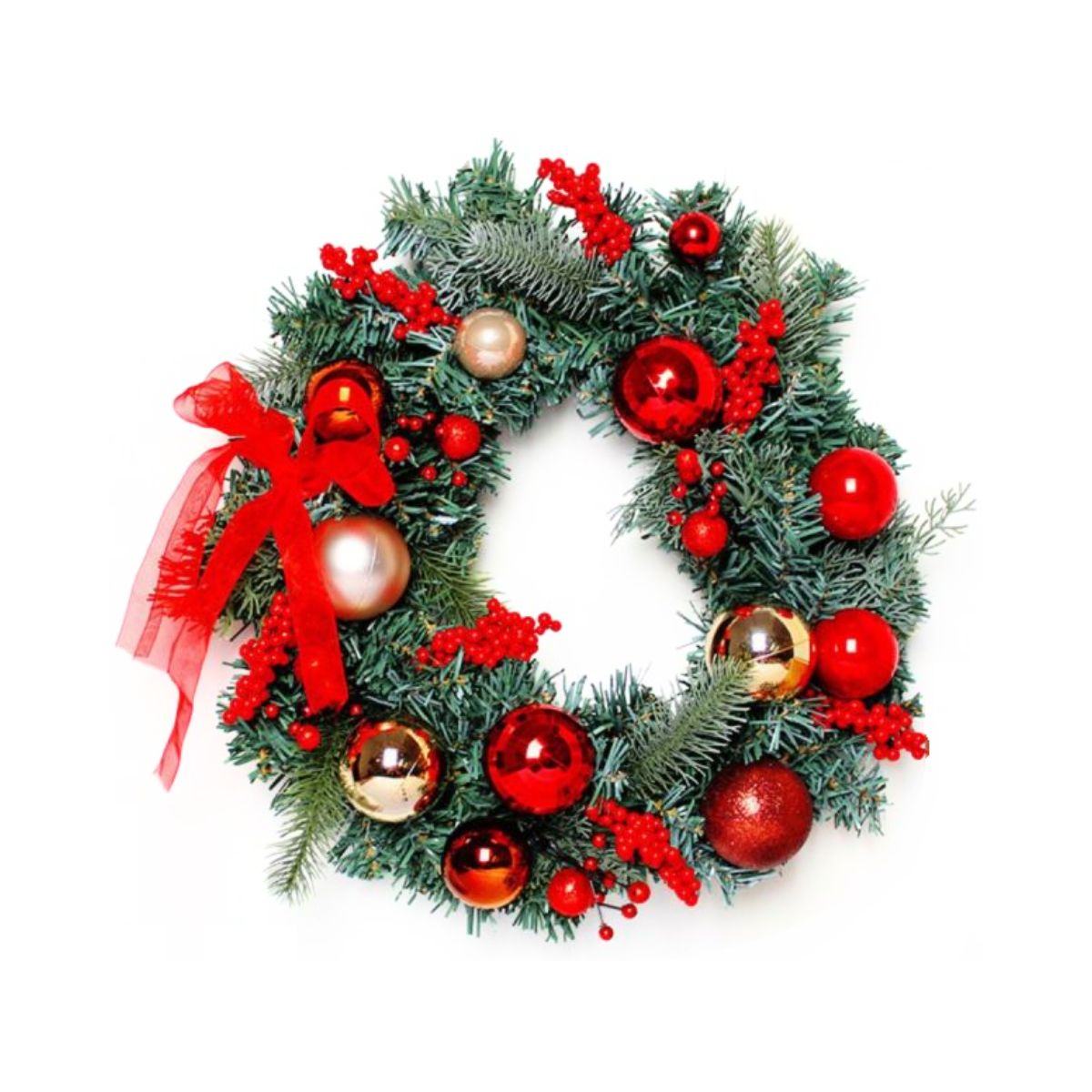 Decoratiune de Craciun, Coronita artificiala (M2), 40 cm diametru, 1, hectarul.ro