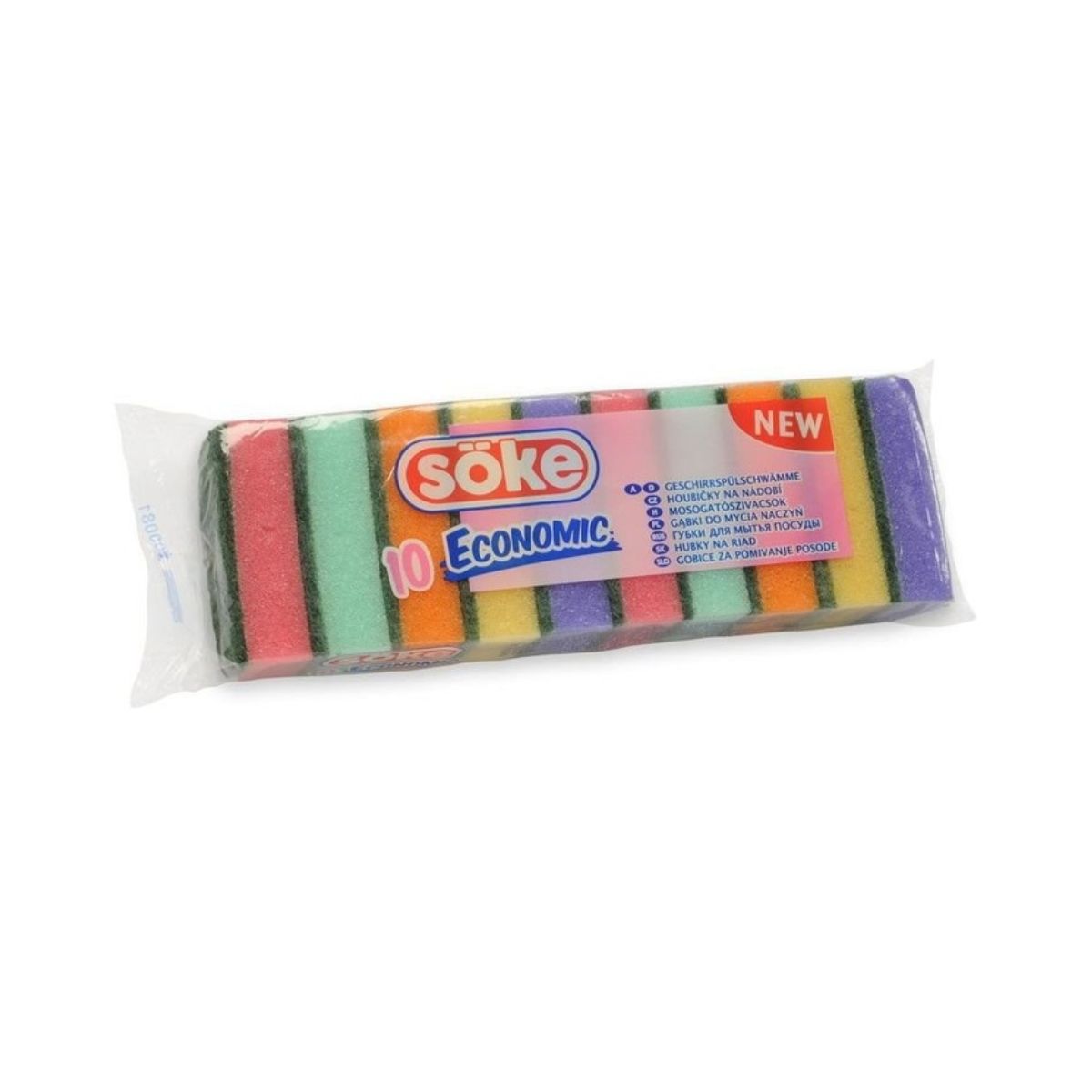 Set 10 bureti de vase multicolori 5x8 cm Soke Spontex, 1, hectarul.ro