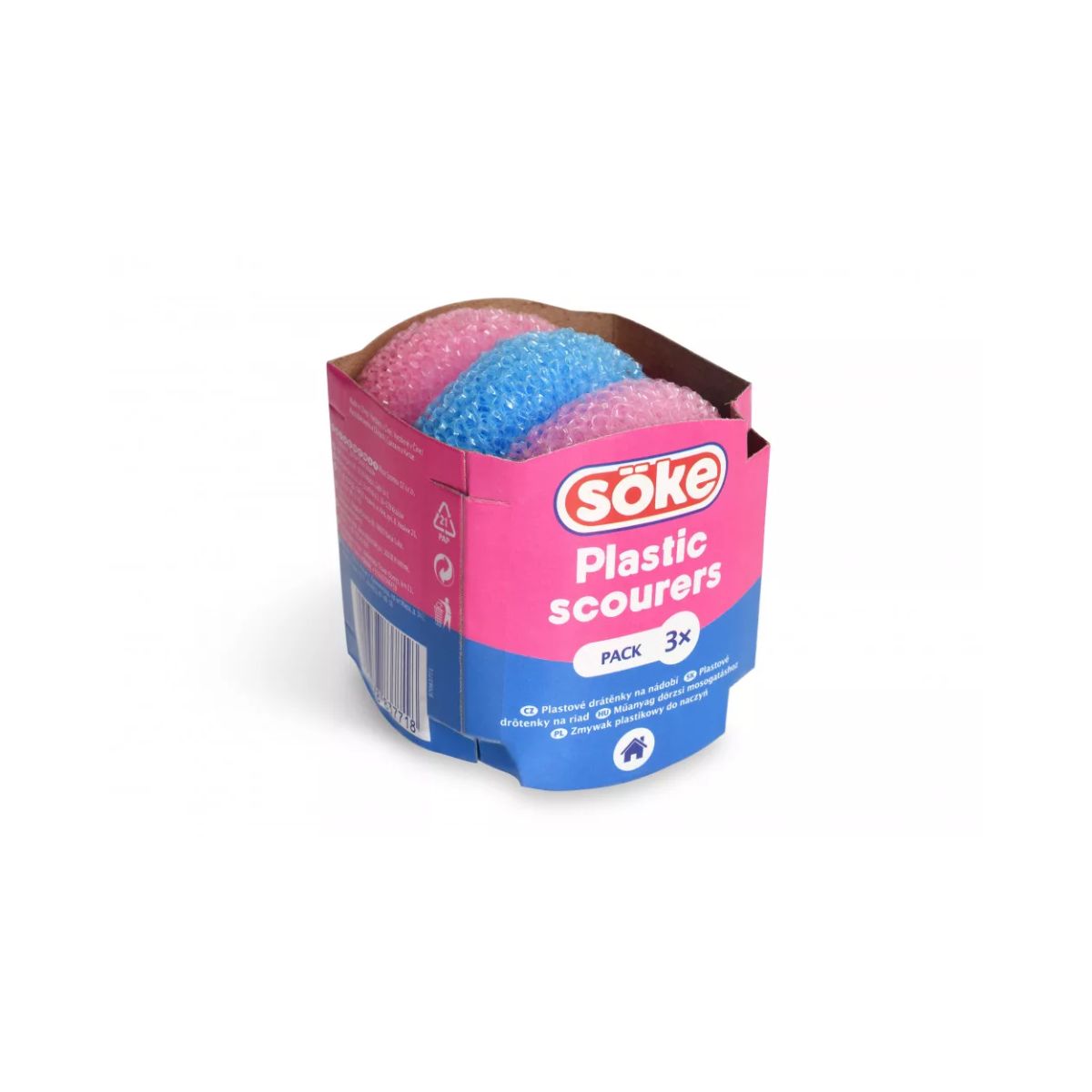 Set 3 bureti abrazivi din plastic Soke Spontex, 1, hectarul.ro
