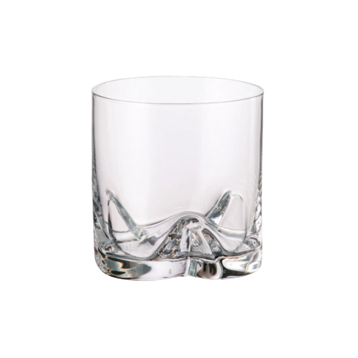 Set de 6 pahare pentru whisky, transparent, din cristal de Bohemia, 410 ml, Trio