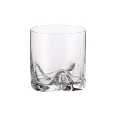 Set de 6 pahare pentru whisky, transparent, din cristal de Bohemia, 410 ml, Trio