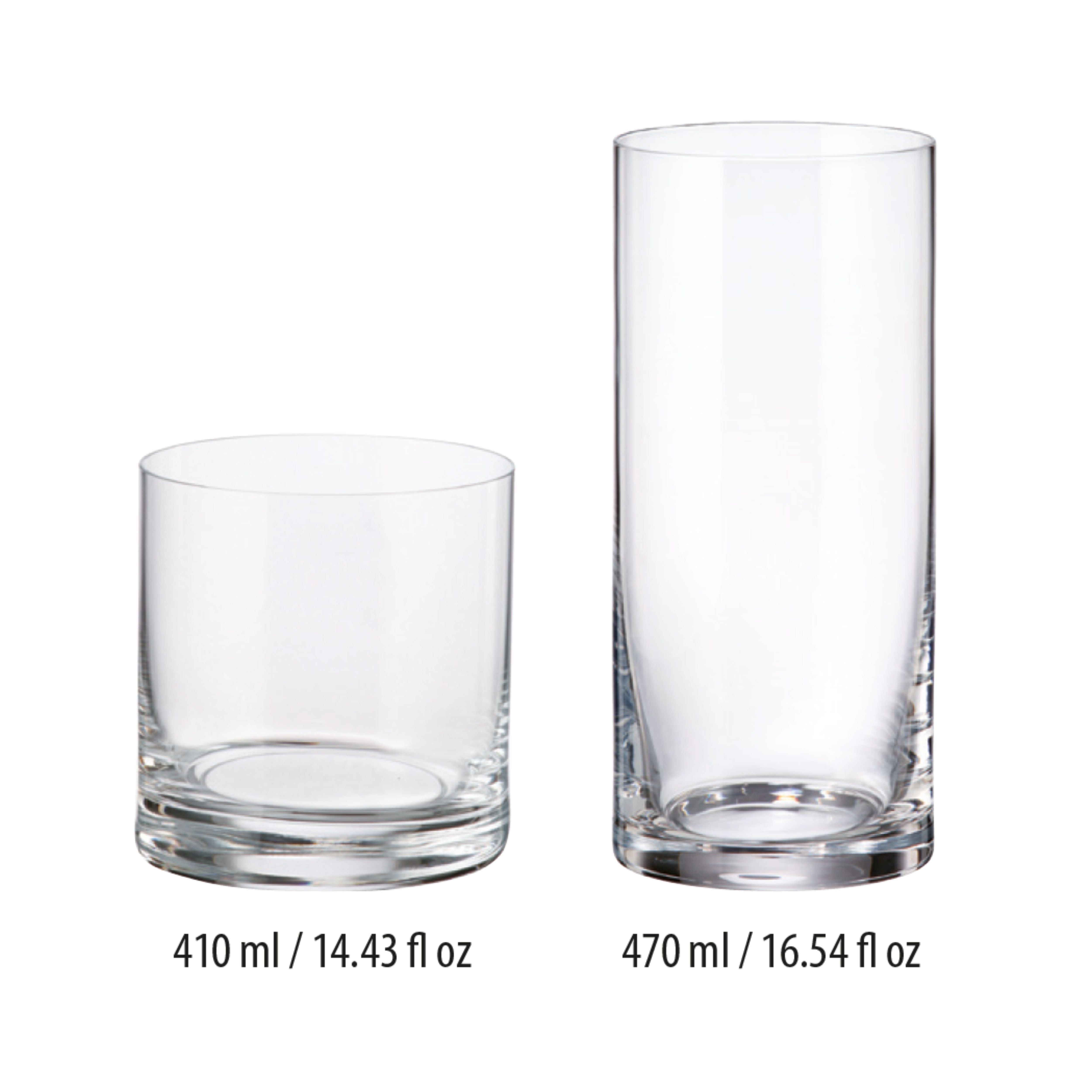 Set whisky, 4+4, din cristal de Bohemia, 410 ml + 470 ml, Barware Set, 2, hectarul.ro