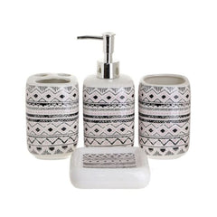 Set ceramic cu 4 piese pentru baie Inart, multicolor, assorted