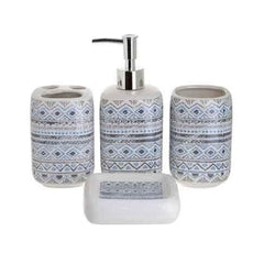 Set ceramic cu 4 piese pentru baie Inart, multicolor, assorted