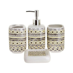 Set ceramic cu 4 piese pentru baie Inart, multicolor, assorted