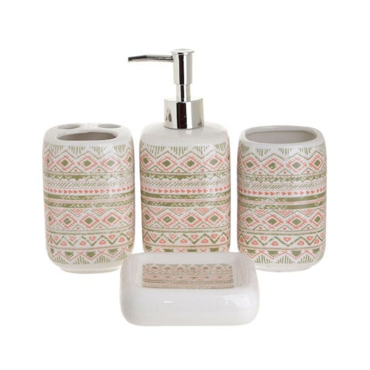 Set ceramic cu 4 piese pentru baie Inart, multicolor, assorted
